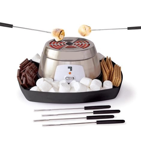 Flameless Marshmallow Roaster by SHARPER IMAGE, a compact kit with 8 pieces for s’mores fun! Perfect for movie nights and family gatherings.