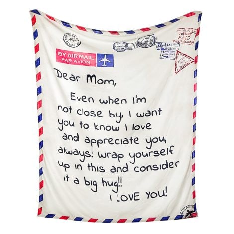 The perfect gift for Mom: VETEBLE Mom Blanket – show love on birthdays, Mother’s Day, or Christmas! 70″ L x 55″ W.