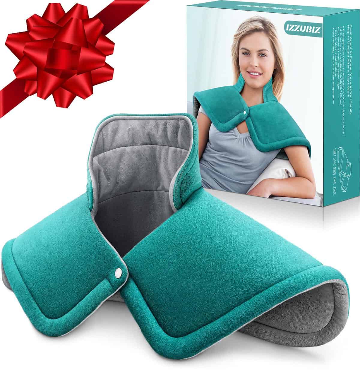 IZZUBIZ Heating Pad Gifts for Women Mom Men Dad, Electric Weighted Heating Pads for Neck Shoulder Back Cramps and Leg Pain Relief, Gift for Mothers Day Fathers Day from Daughter Son Christmas Birthday