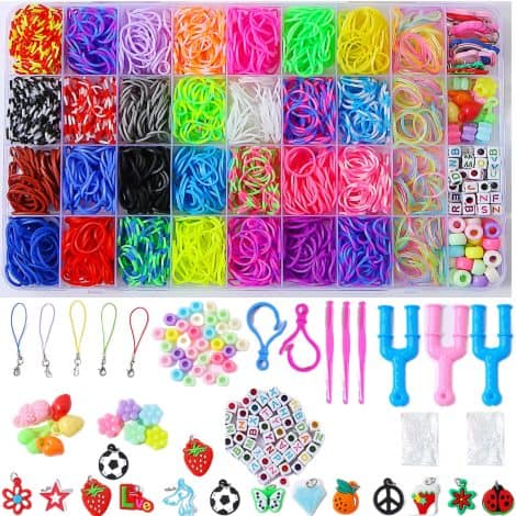 Yestrong Ultimate Rubber Bracelet Kit: Make loom bracelets, refill bands, fostering kids’ creativity. Perfect birthday present!