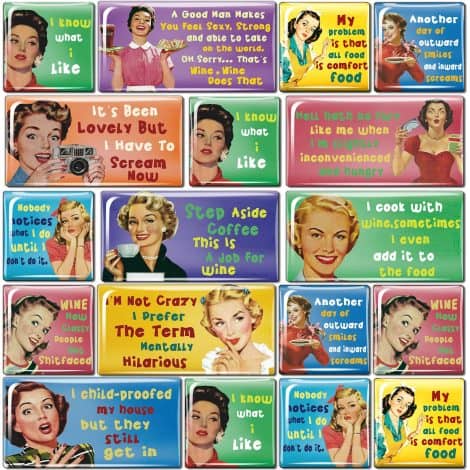 “The Oudain Funny Fridge Magnet Set: 36 Cool Retro Magnets for Your Refrigerator, Perfect Gift for Adults!”