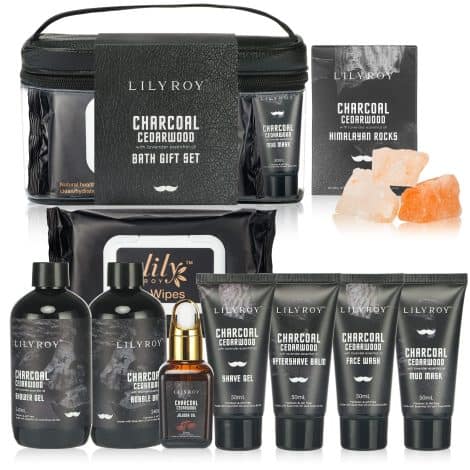 Men’s Spa Gift Set for Father’s Day: Luxurious 10-piece Bath and Body Self-Care Kit for Him