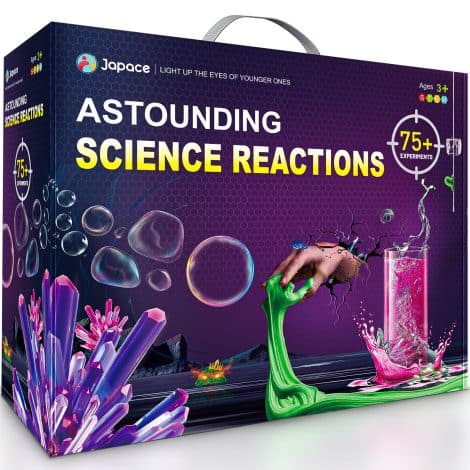 Japace Science Kits: Exciting educational toys for girls and boys, ages 4-8, with over 75 fun chemistry experiments.