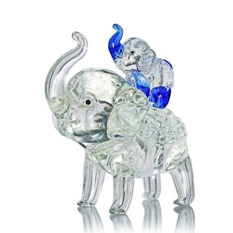 Crystal Elephant Figurines – Beautiful glass elephants, symbolizing motherly love, perfect for decorating home or office.