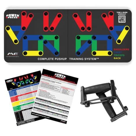 Original: Power Press Push Up Board – Home Workout Equipment, Push Up Bar with 30+ Color Coded Combo Positions for Exercise – Portable Gym Accessories for men and Women, Strength Training Equipment
Paraphrased: Boost your workout at home with the Power Press Push Up Board, featuring 30+ combo positions for men and women.