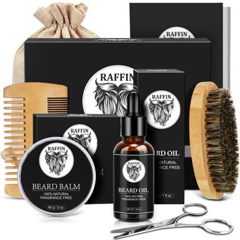 Celebrate the holiday spirit with the RAFFIN Beard Kit – a perfect Christmas gift for men!