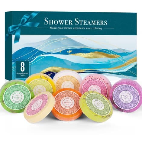 Green Shower Steamers: 8-pack of Aromatherapy Shower Bombs for a Spa-like Bath Experience, Perfect Gift for Mom.