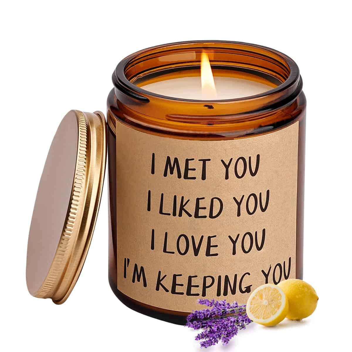 Gifts for Women, Funny Romantic Candles Gifts for Her, Birthday Anniversary Thanksgiving Christmas Gifts for Women Girlfriend Wife, Lavender Soy Scented Candles(7Oz)