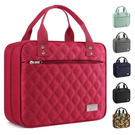 Estour Christmas Gifts Travel Toiletry Bag: a practical and stylish organizer for women’s makeup and toiletries, perfect for travel.