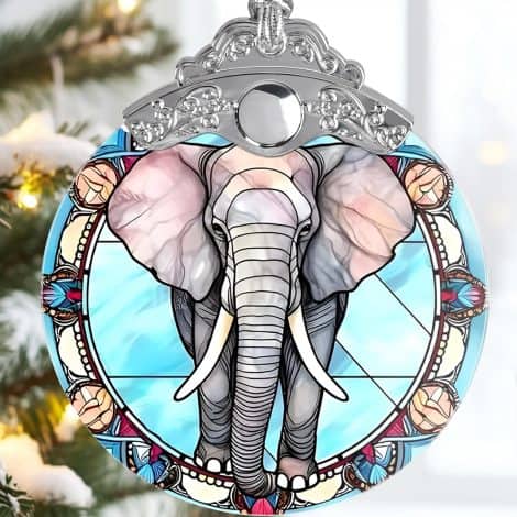 Christmas Elephant Ornament – Adorable Jocidea Elephant Gift for the Holidays – Perfect Stocking Stuffer