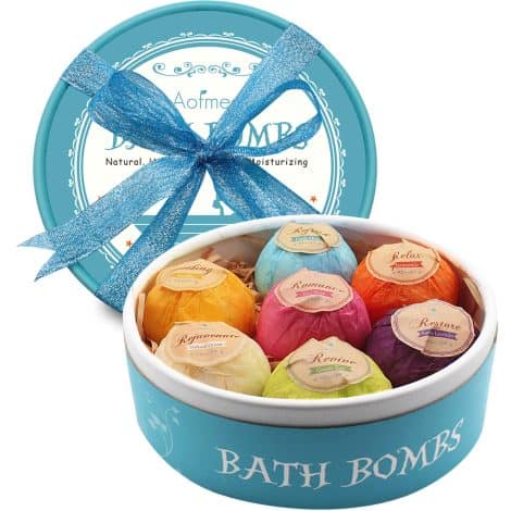 Aofmee Bath Bombs: Luxurious handmade bath bombs for women and girls, perfect gifts for moms, spa relaxation at home.