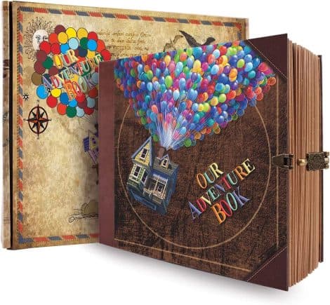 JIMBON Our Adventure Book is a vintage-style scrapbook photo album perfect for couples to capture memories. Ideal for anniversaries, weddings, and Christmas gifts.