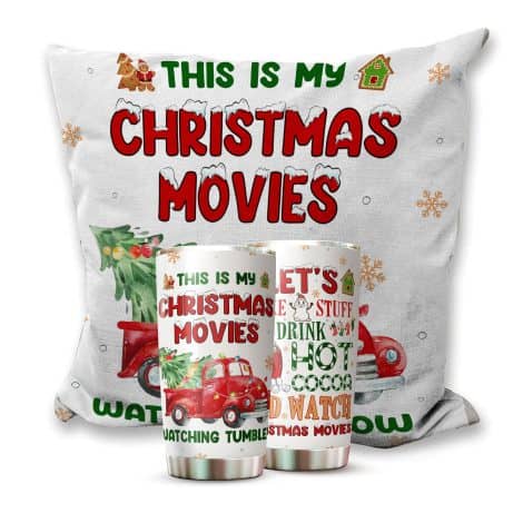 Holiday Gift Bundle: Festive Decor, Movie Gift Set, Cozy Mugs for Men/Women – Perfect for Secret Santa!