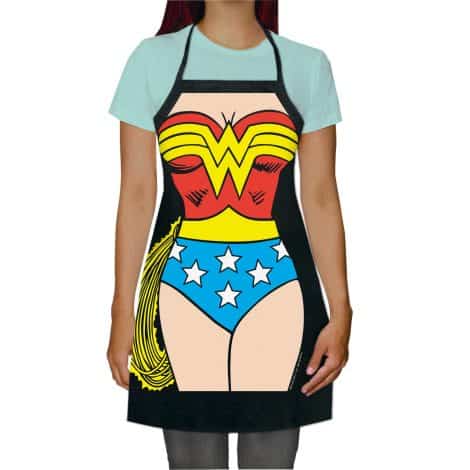 DC Comics Wonder Woman Apron – Dress as your favorite superhero while cooking with this adjustable black apron.