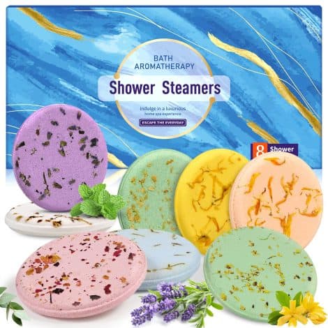 OYEKEEP Shower Steamers – Aromatherapy Shower Bombs with Natural Essential Oils, Perfect Holiday Gift for Him or Her.