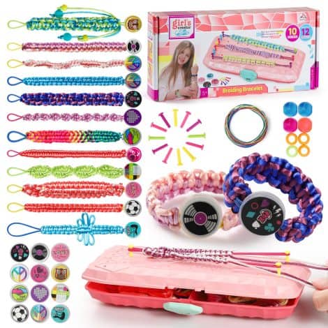 Create your own bracelets with the YUXUEWEN Friendship Bracelet String Making Kit, a perfect gift for girls.