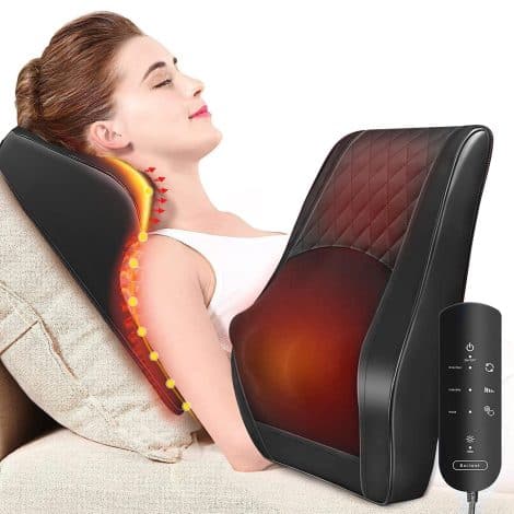 Boriwat Heat Massager: 3D Neck & Back Massage Pillow, Relieves Pain, Perfect Gift for Stress Relief at Home, Office, and Car.