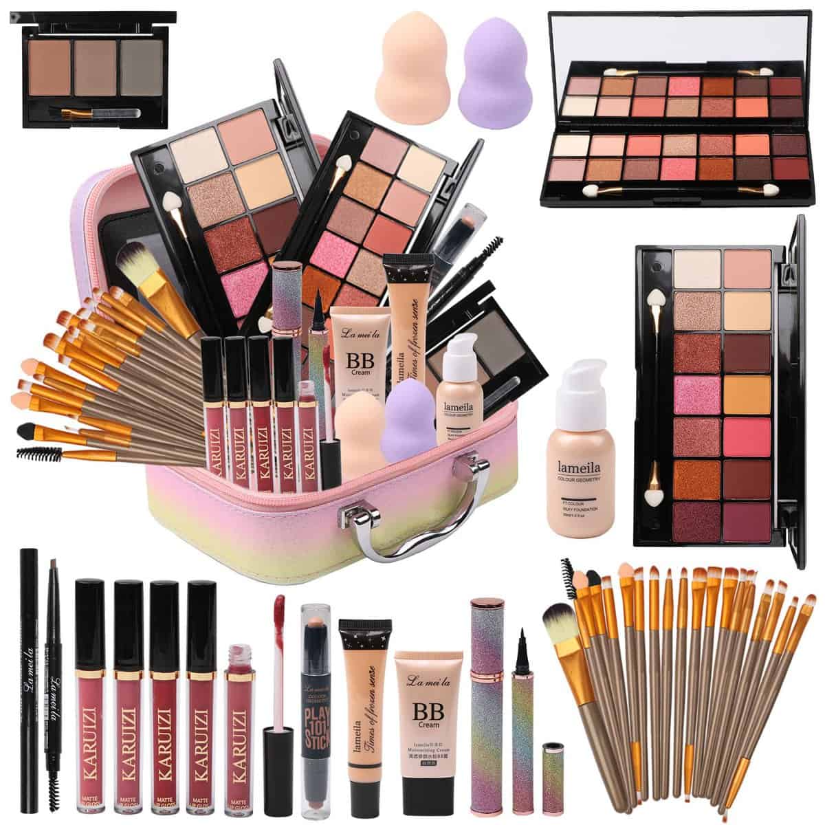 Makeup Kit All-in-one Makeup Gift Set for Women Full Kit Gift Set for Women, Girls & Teens (Colorful bag)