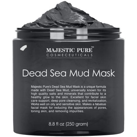 MAJESTIC PURE Dead Sea Mud Mask – Natural Skin Care for Men and Women – Deep Cleansing Clay for Acne – 8.8 fl. Oz