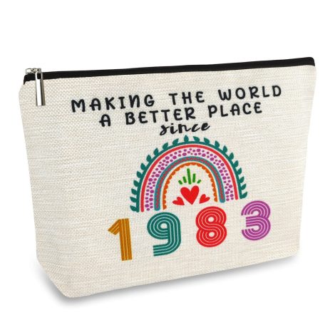 “Comedic 40th Birthday Makeup Bags for Women, Perfect 1983 Anniversary Gift or Treat for Her!”