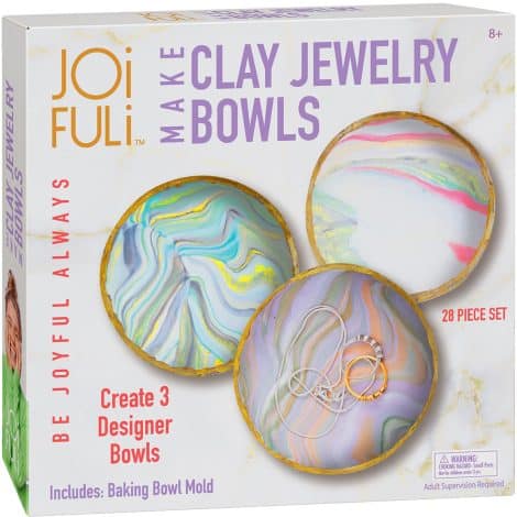 Create Your Own Clay Jewelry Bowls Kit – Perfect Gift for Girls, Ages 8-12.