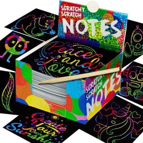 Rainbow Holographic Mini Notes, perfect for unique gifts, fun for kids, teens, women, and office! Cool stuff!