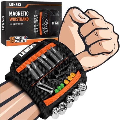 Lenski Magnetic Wristband: Perfect stocking stuffer for men this Christmas! Ideal gifts for dad, grandpa, boyfriend, or husband who appreciates cool tools and gadgets.