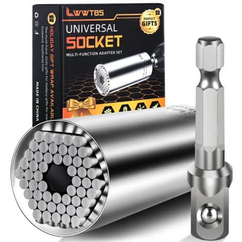 Cool Tools Gadgets for Men: Super Universal Socket Set, the Perfect Stocking Stuffer for Men! Ideal Gift for Dad, Husband, or Women on Christmas or Birthdays.