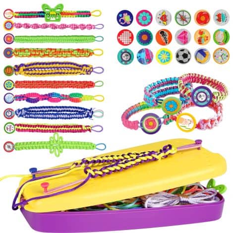 Friendship Bracelet Making Kit: Ideal gift for girls aged 7-12. Perfect birthday present, craft set for travel.