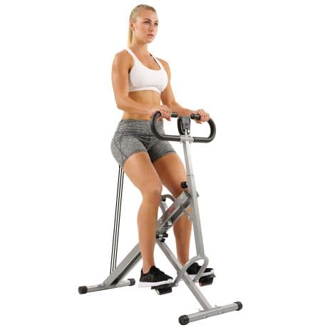 Get fit with the Sunny Health & Fitness Squat Assist Trainer – a foldable glute & leg exercise machine.