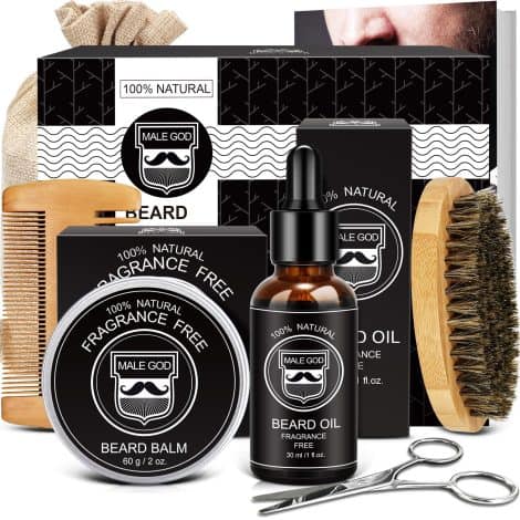 Beard Grooming Kit – Ideal Christmas presents for men, including husband, boyfriend, or dad.