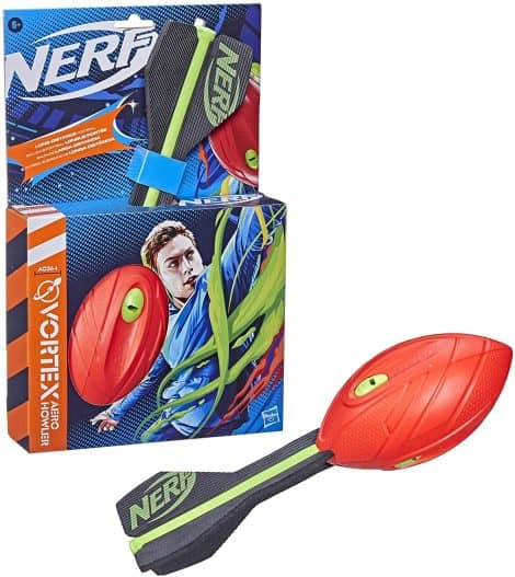 The NERF Vortex Aero Howler Foam Ball: A classic long-distance football with optimal flight and whistling sound. Perfect for indoor and outdoor fun, great for kids’ Christmas stockings.