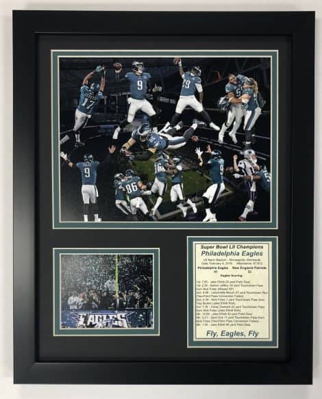 Philadelphia Eagles Super Bowl 52 NFL Champions Collectible Framed Photo Collage, a legendary wall décor for proud American fans.