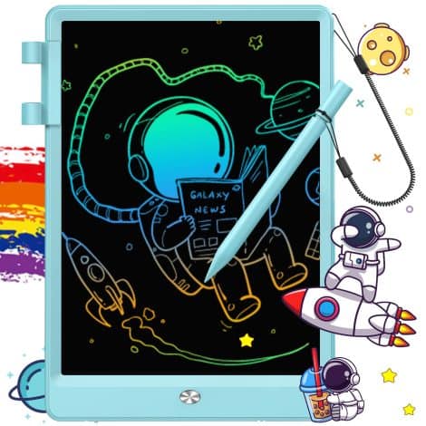 FLUESTON 10 Inch LCD Drawing Tablet, Colorful Electronic Doodle Board for Kids, Perfect Gift for Toddlers.