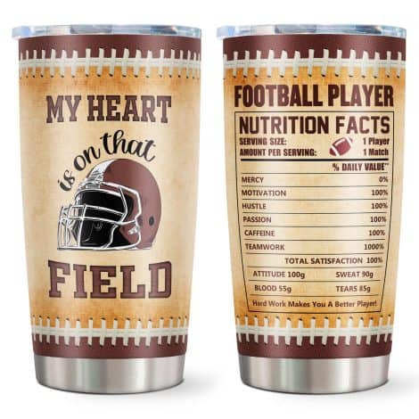 Football-themed tumblers for men, boys’ birthdays, friends, and rugby fans. Stay hydrated with this 20oz insulated cup!