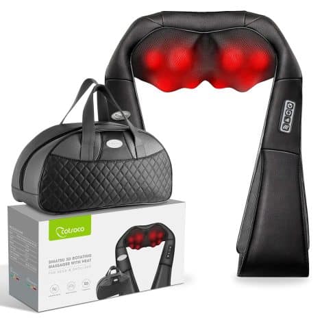 Cotsoco Shiatsu Massager with Heat: Relieve full body pain and gift Mom and Dad relaxation.