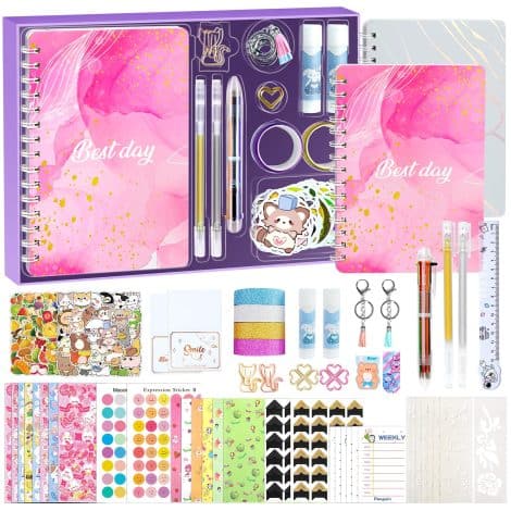 Teen Craft Journal Kit – Perfect Birthday Gift for Girls – Creative Art & Crafts Set – Scrapbook & Diary Bundle.