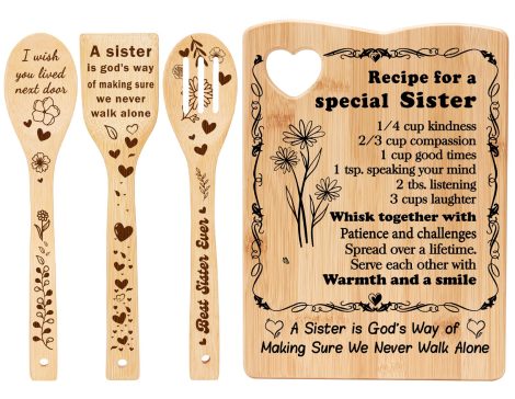 YUEYUQIU: Sister’s Celebration Set – Perfect gift for sister’s birthday, Christmas, or Mothers Day. Kitchen decor with utensils.