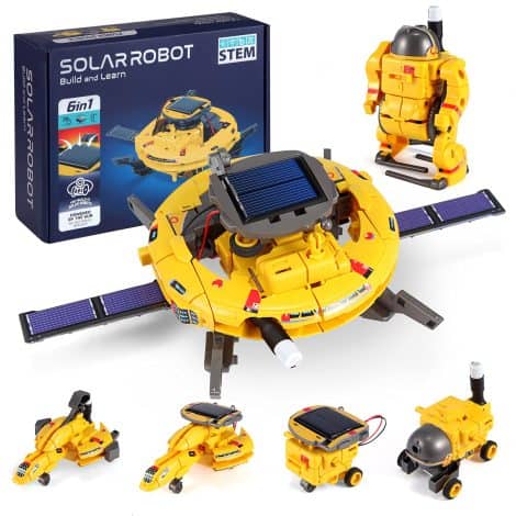 Science Kits for Kids Ages 8-12, Solar Space Toys for Boys and Girls, Building Experiments Robots, 120 Pieces.