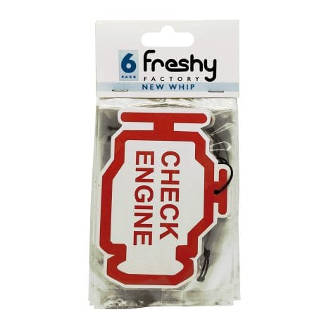 Funny Car Accessory: Freshy Factory’s Check Engine Car Air Freshener with New Car Scent (6 Pack).