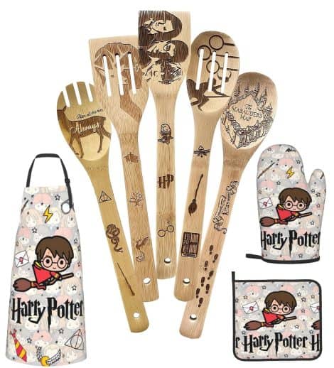 Harry’s Enchanting Kitchen Utensils & Apron Set – Perfect Gift for Mom, Women, Birthdays, Christmas!