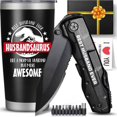 “A versatile multitool gift set for husbands, perfect for birthdays, anniversaries, Christmas, and Valentine’s Day.”