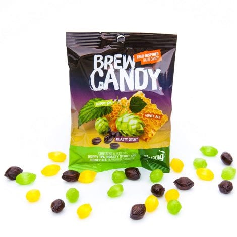 “Brew Candy: A delicious blend of hoppy IPA, roasty stout, and honey ale flavors. Ideal for beer enthusiasts and candy lovers alike. Made in the USA.”