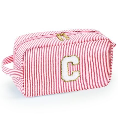 Cute Pink Makeup Bag – Perfect Birthday Gift for your Female Best Friends, Coworkers or Boss.