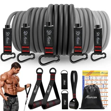 HPYGN Resistance Bands Set: Boost your workouts at home with these versatile exercise bands and accessories.