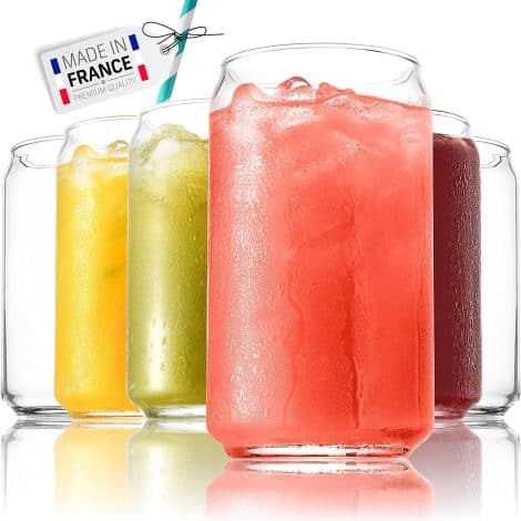 BENETI Contemporary Glass Tumblers, Set of 6 | European-made | Ideal for Parties and Gifts for Everyone.