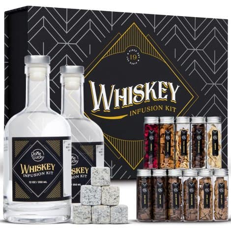 Whiskey Lover’s DIY Kit – Infuse your favorite spirit with wood, botanicals, and stones. Perfect gift for him or her. (Alcohol not included)