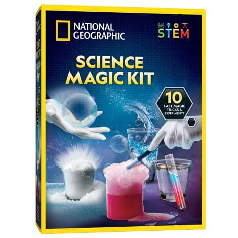 NATIONAL GEOGRAPHIC Magic Chemistry Set – Fun science kit for kids with 10 incredible magic tricks, perfect gift for 8-12 year old boys and girls. (Available exclusively on Amazon)