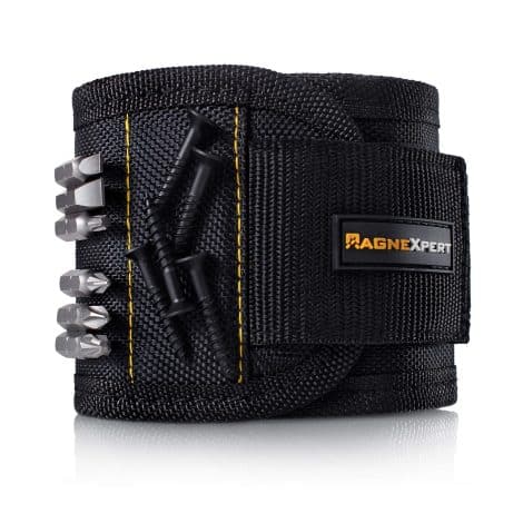 Magnelex Magnexpert Magnetic Wristband: A rugged, nylon wristband with 15 strong magnets for securely holding screws, nails, and drill bits. Perfect gift for men.