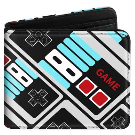 Bistup Boys Wallet: Stylish Gamer Leather Bifold Wallet with RFID, Coin Pocket, and Card Holder for Teens.